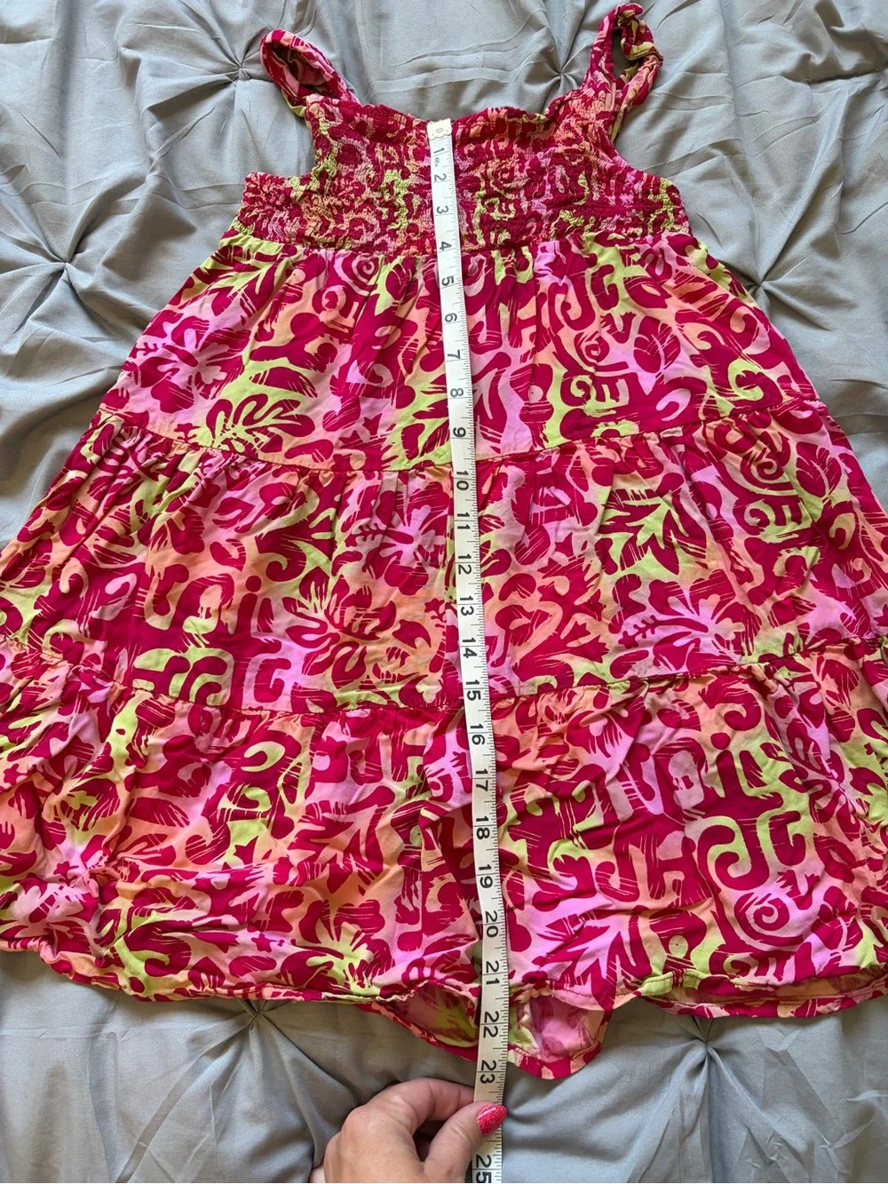 Blue Ginger Floral Casual Sundress - Pink and Green